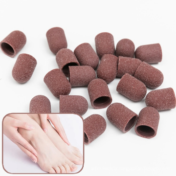 2020 hot sale Various custom abrasive brown pedicure sanding caps for nail salons